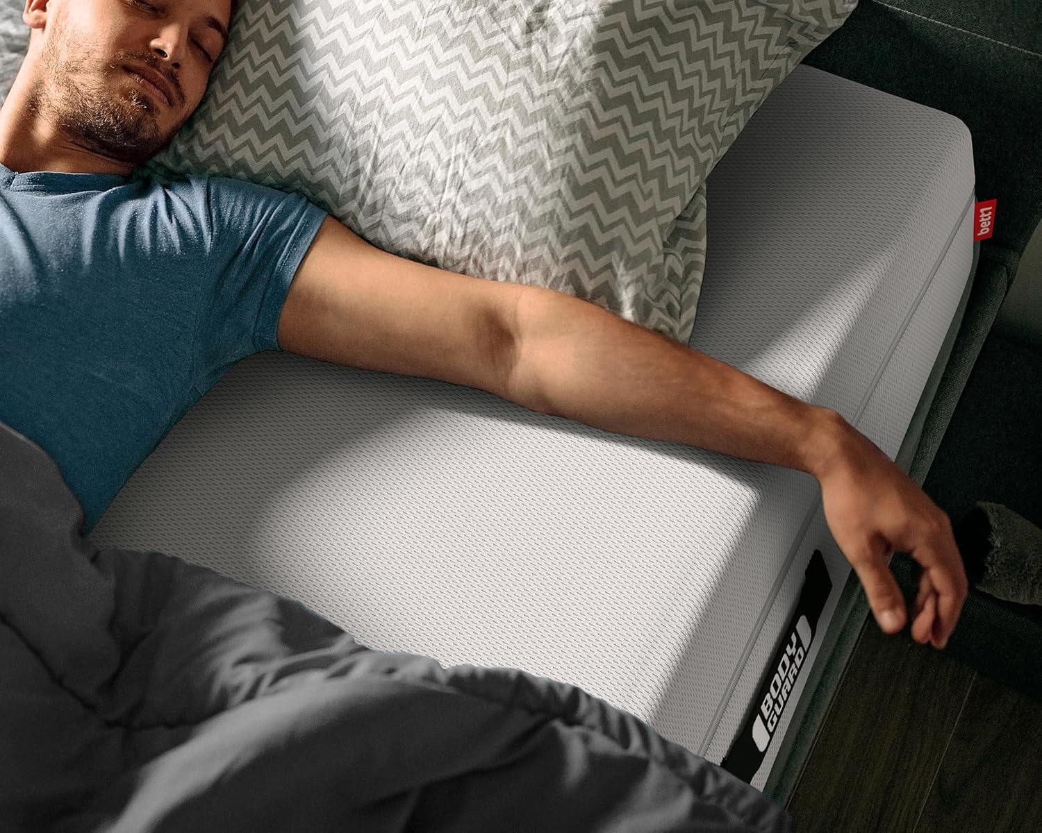 Bodyguard bett1 Anti-Kartell-Matratze Weich 90x200 (2in1 Liegehärten Weich & Fester, Bezug 60°C waschbar, Oeko-TEX 100, Ergonomiemodule, QXSchaum)