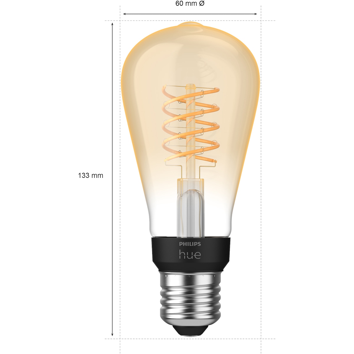 Philips Hue W lyspære 7,2W Filament ST64 E27