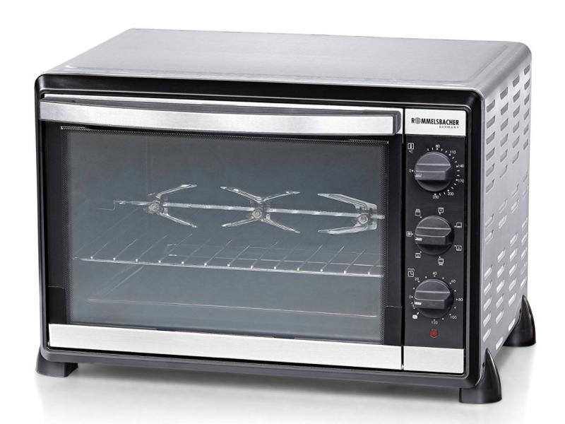 Rommelsbacher Backofen 20.BG 1805/E 42 l, Silber Back- und Grillofen für Backformen bis 31.5 cm Ø