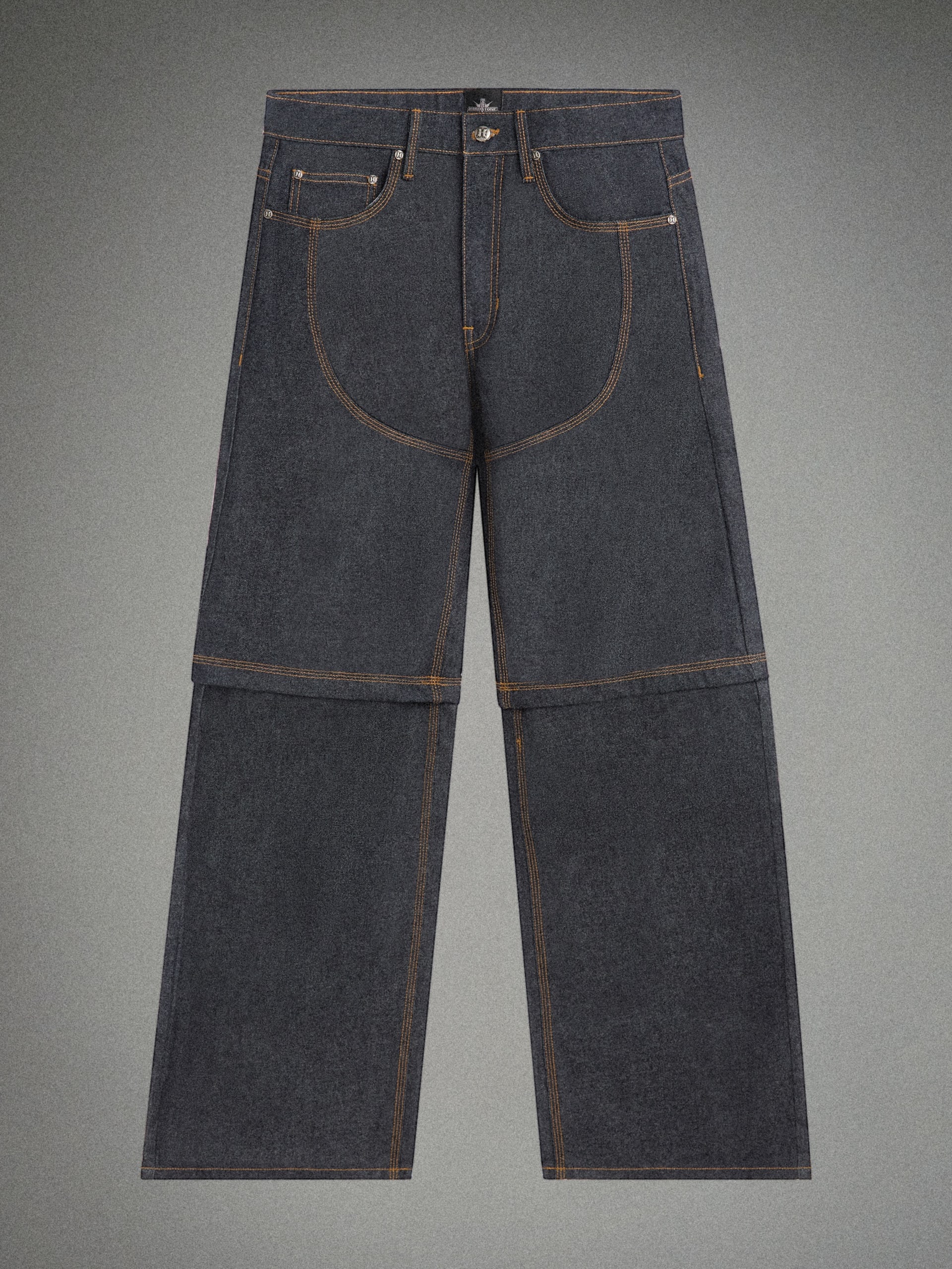 Calça jeans HARDSTONE Zip-Off em denim cru