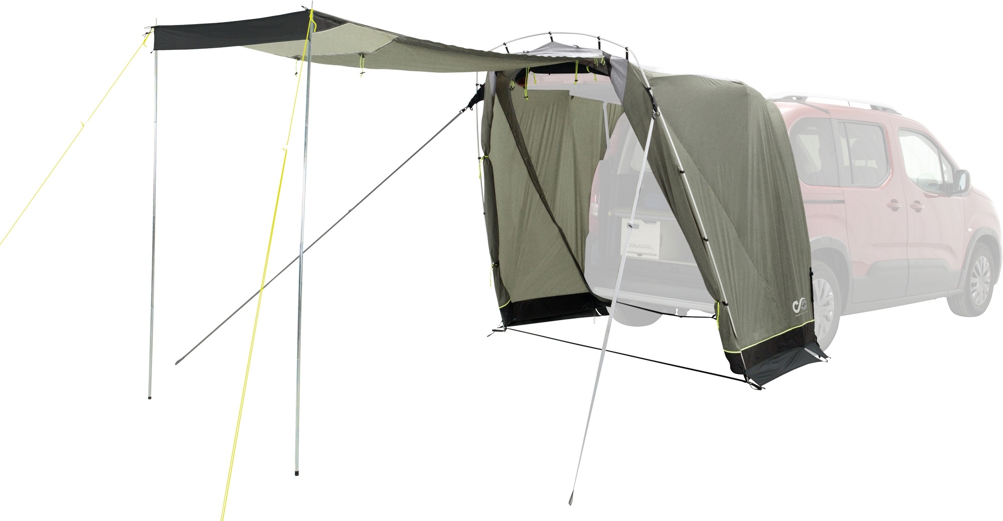 Outwell Sandcrest S Vorzelt / Heckzelt für Minivans 2 bis 3 Personen Grün