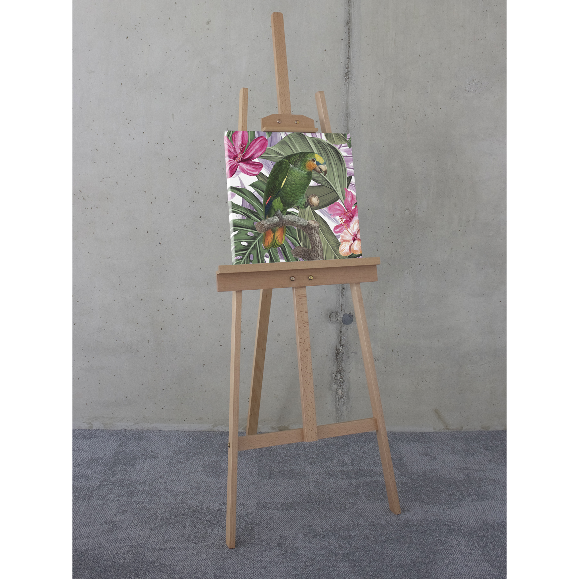 Keilrahmenbild HIBISCUS FLIRT - 40x40 cm