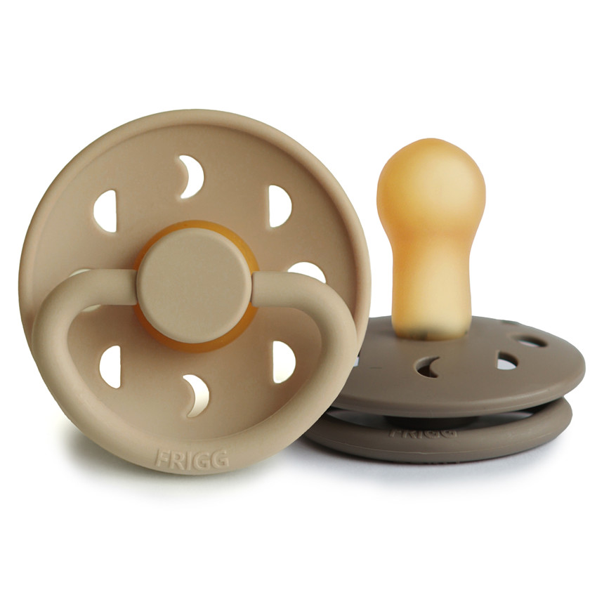 Lot de 2 sucettes Moon Latex T2 - Croissant/Portobello