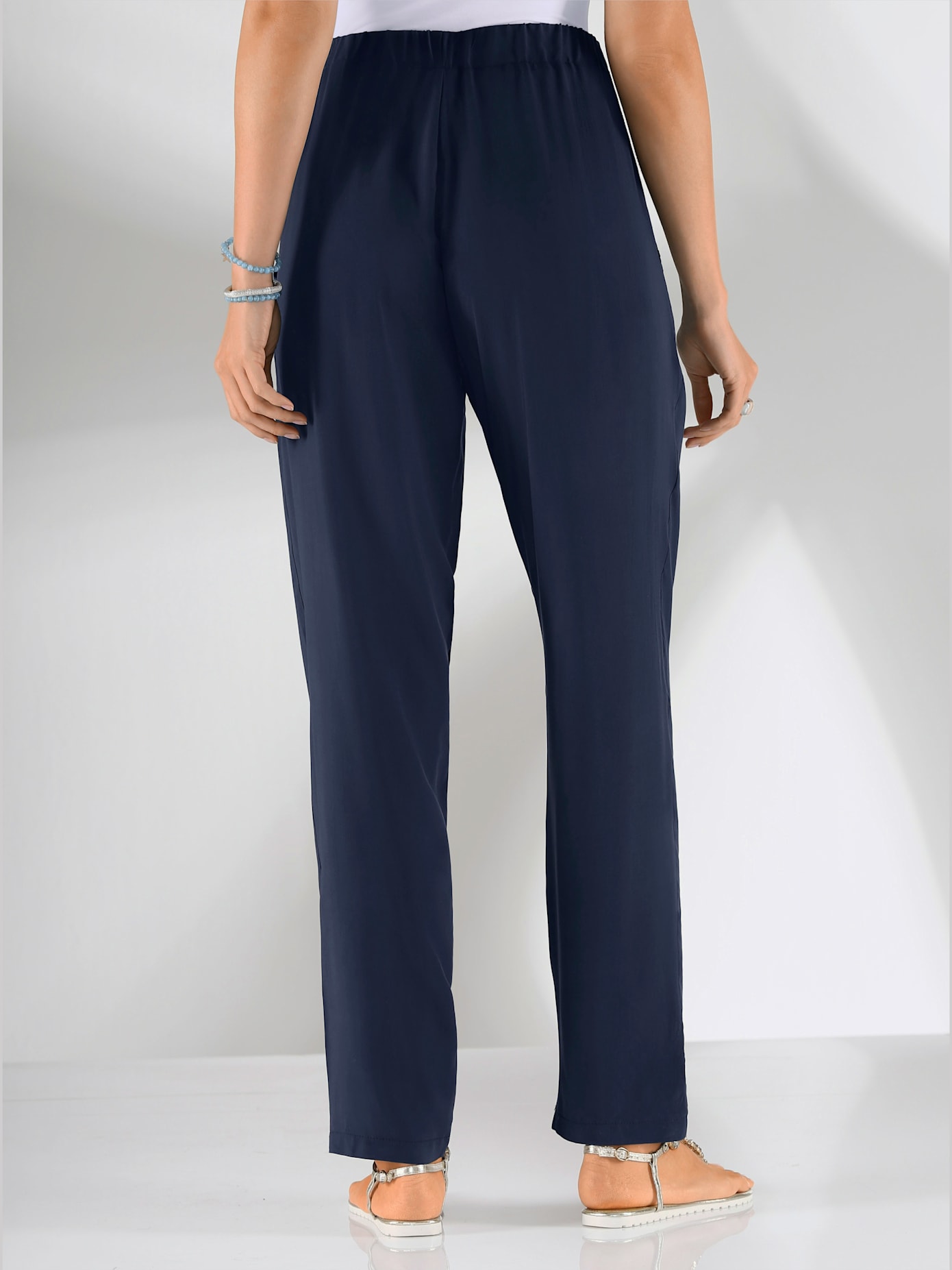 Pantalon femme fluide taille élastique