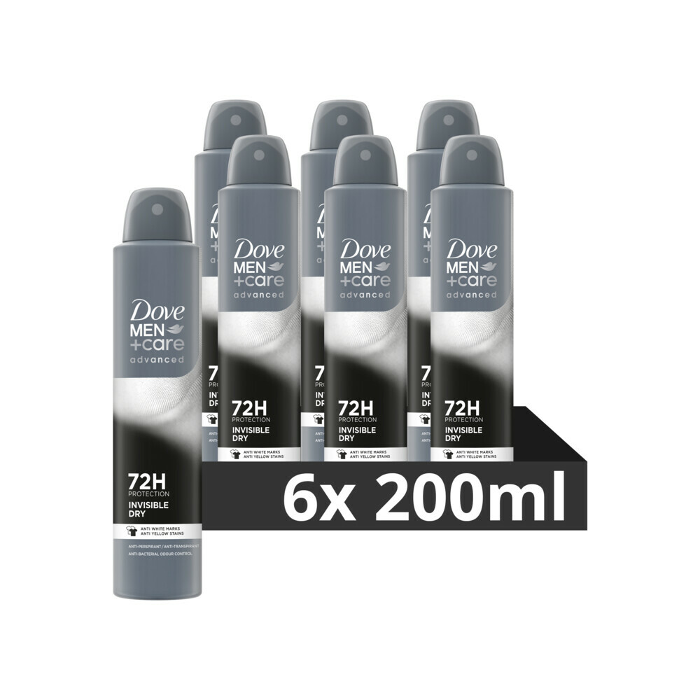 6x Dove Deodorant Men+ Care Invisible Dry200 ml