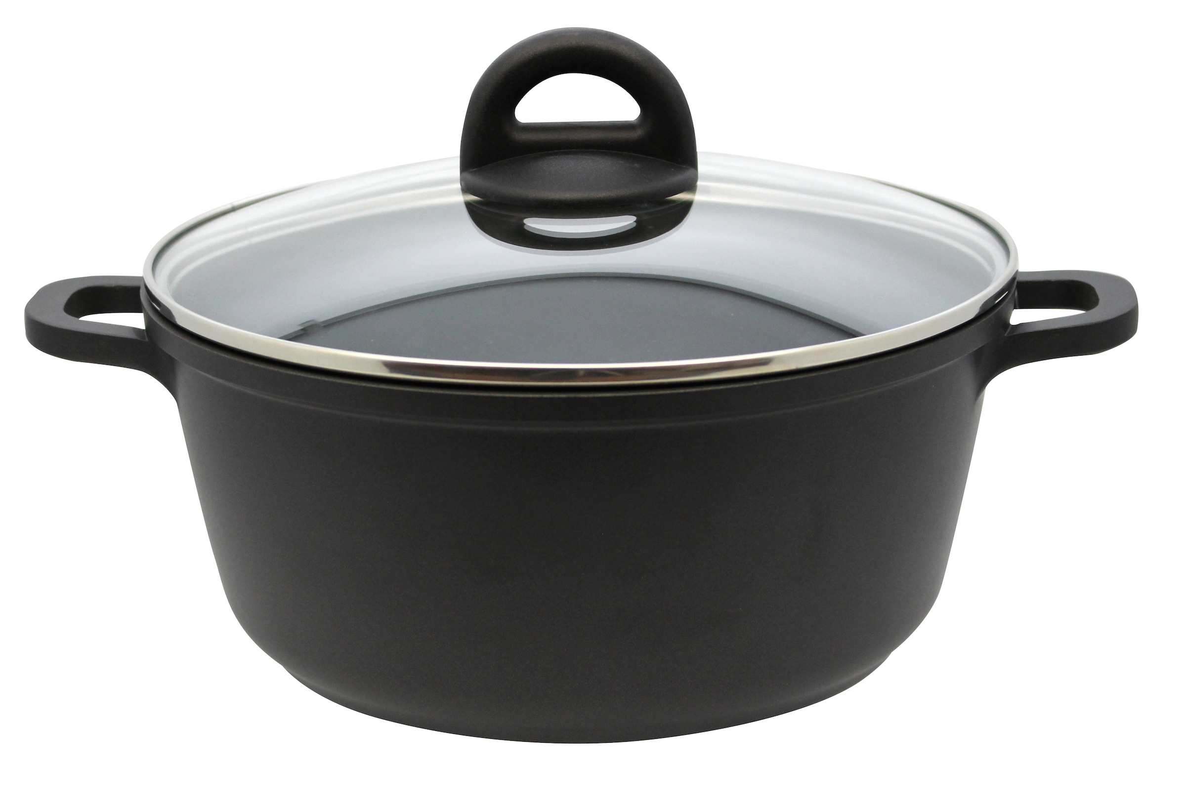 Elo Basic Topf-Set »Black« Set, 3 Töpfe mit Deckel, 6 Stk. tlg. Aluminiumguss