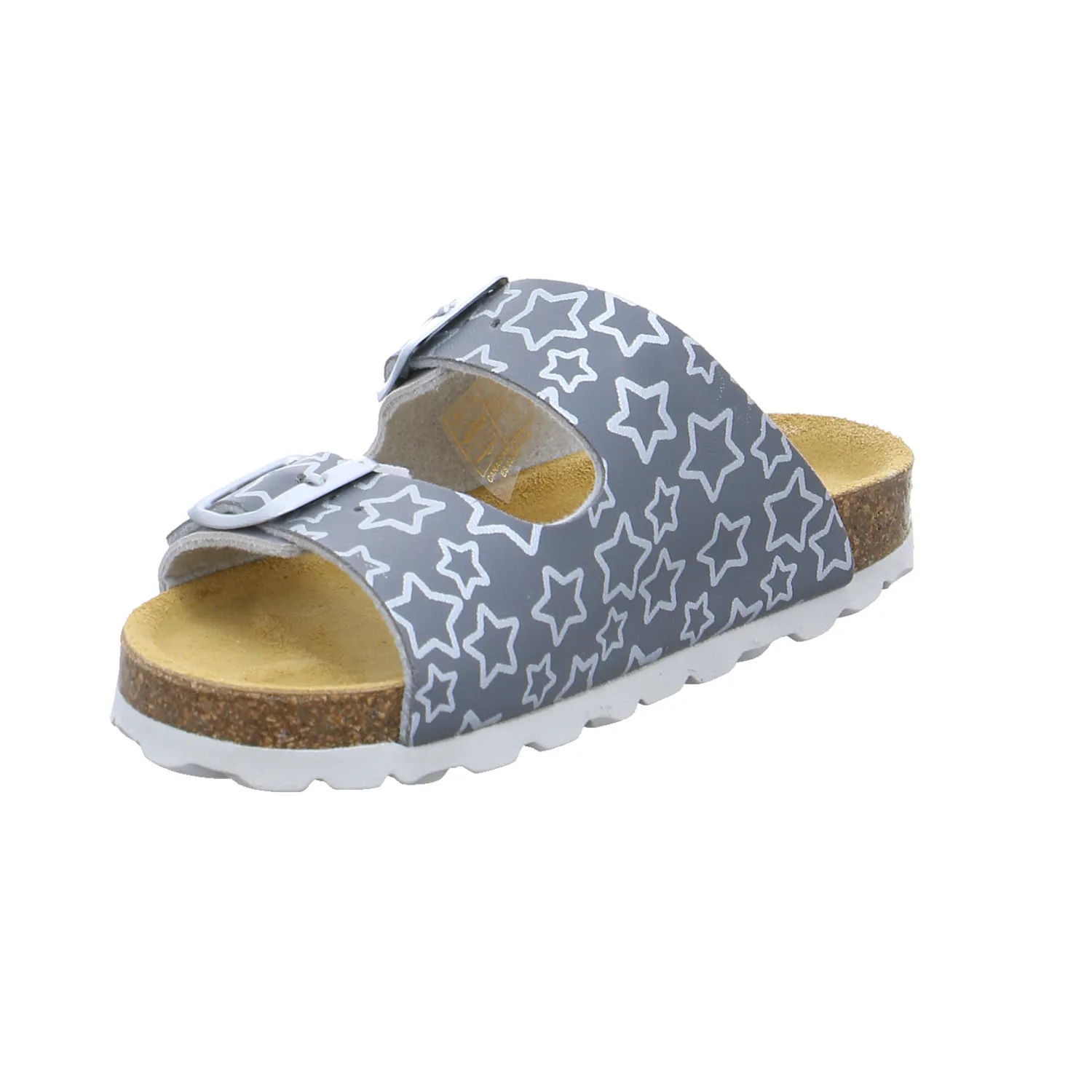 BIOLife Kinder-Pantolette Offwhite Lederimitat  Mädchen