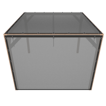 Pergola Silvano Douglas incl. schaduwdoek & zijdoek 324x324 cm