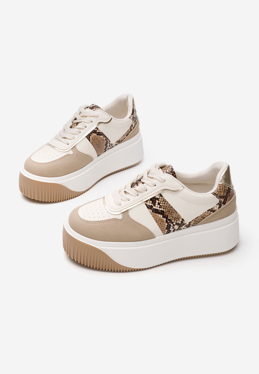 Baskets à plateforme beige Selyana