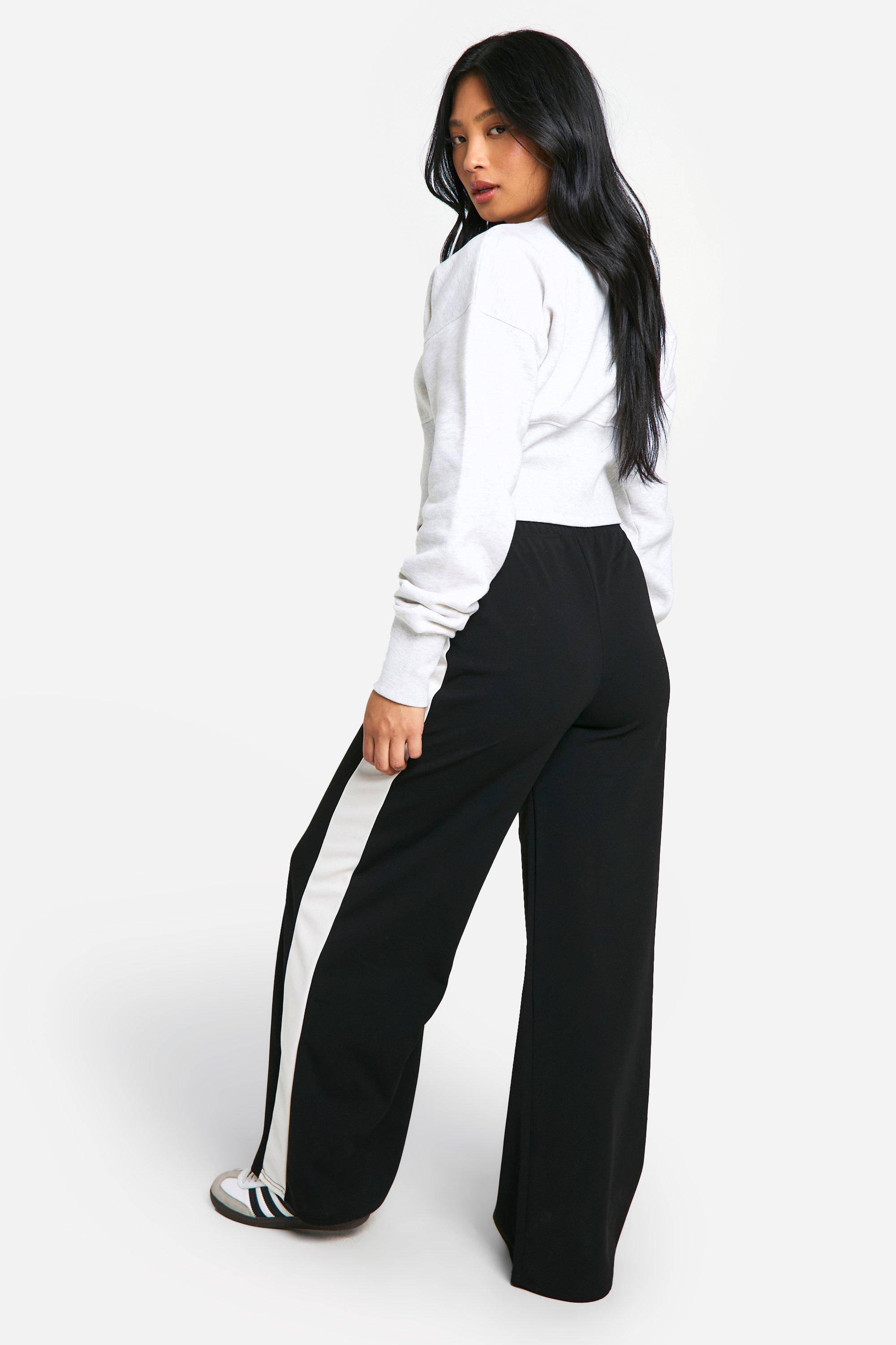 boohoo Pantalon Large À Rayures Contrastées Petite
