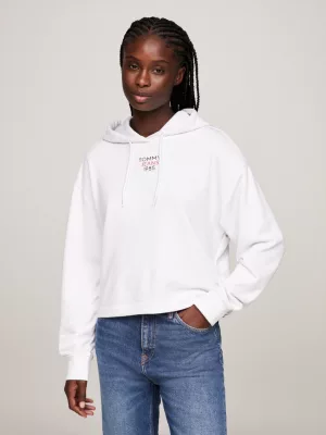 Blusa de moletom cropped essencial e descontraída