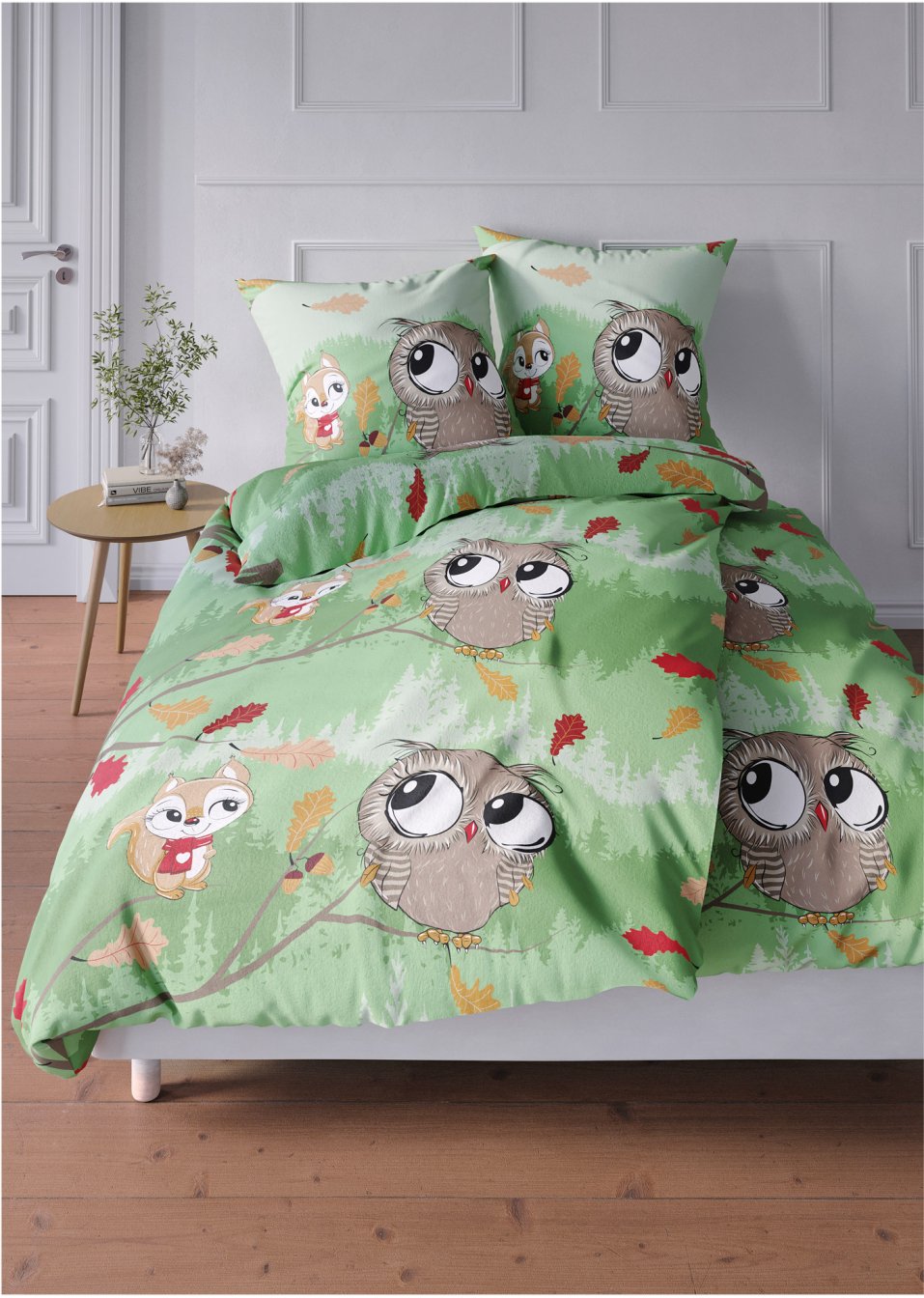 Parure de lit avec chouette