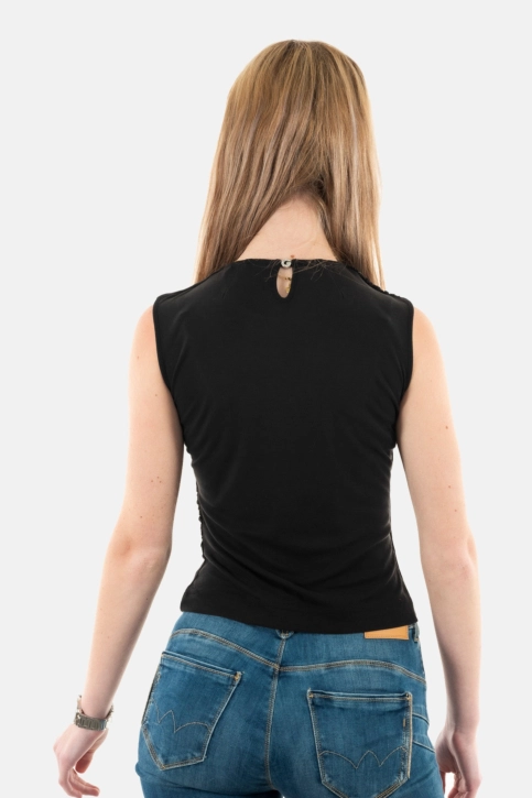 Debardeurs guess jeans elis jblk jet black a996
