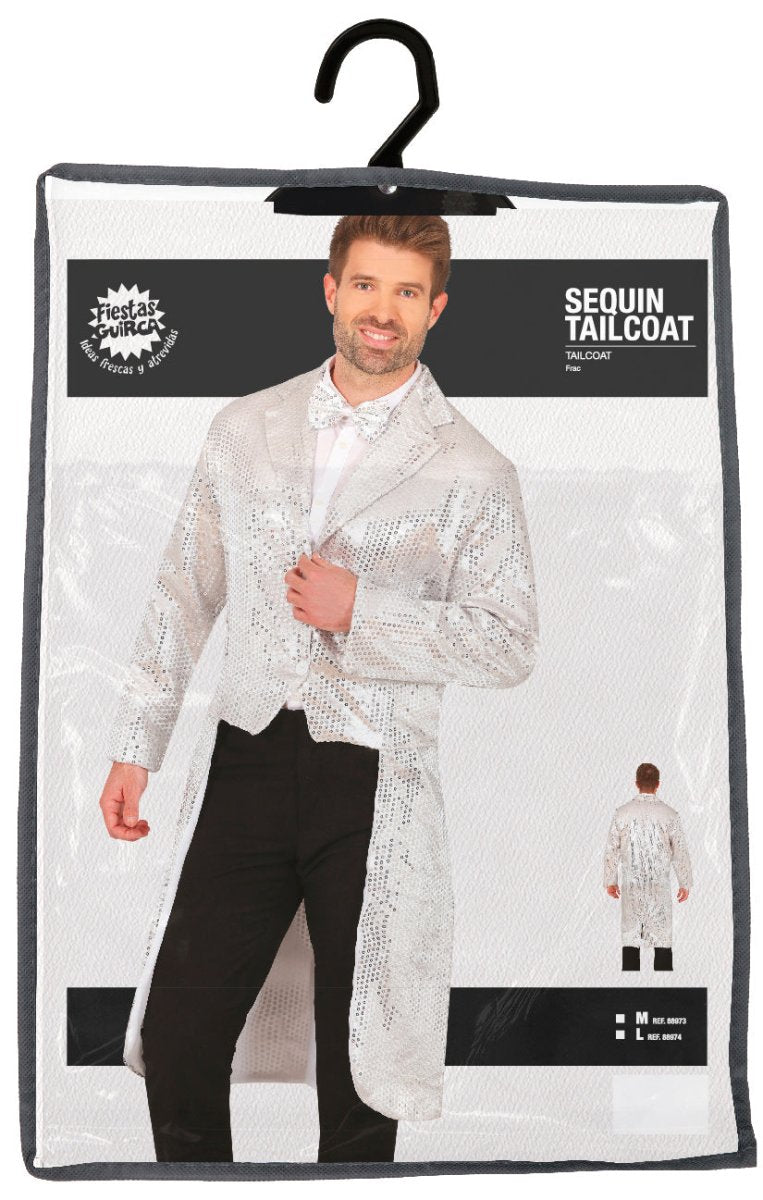 Zilveren Blazer Heren Pailletten