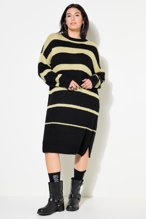 Strickkleid, oversized, Ringel