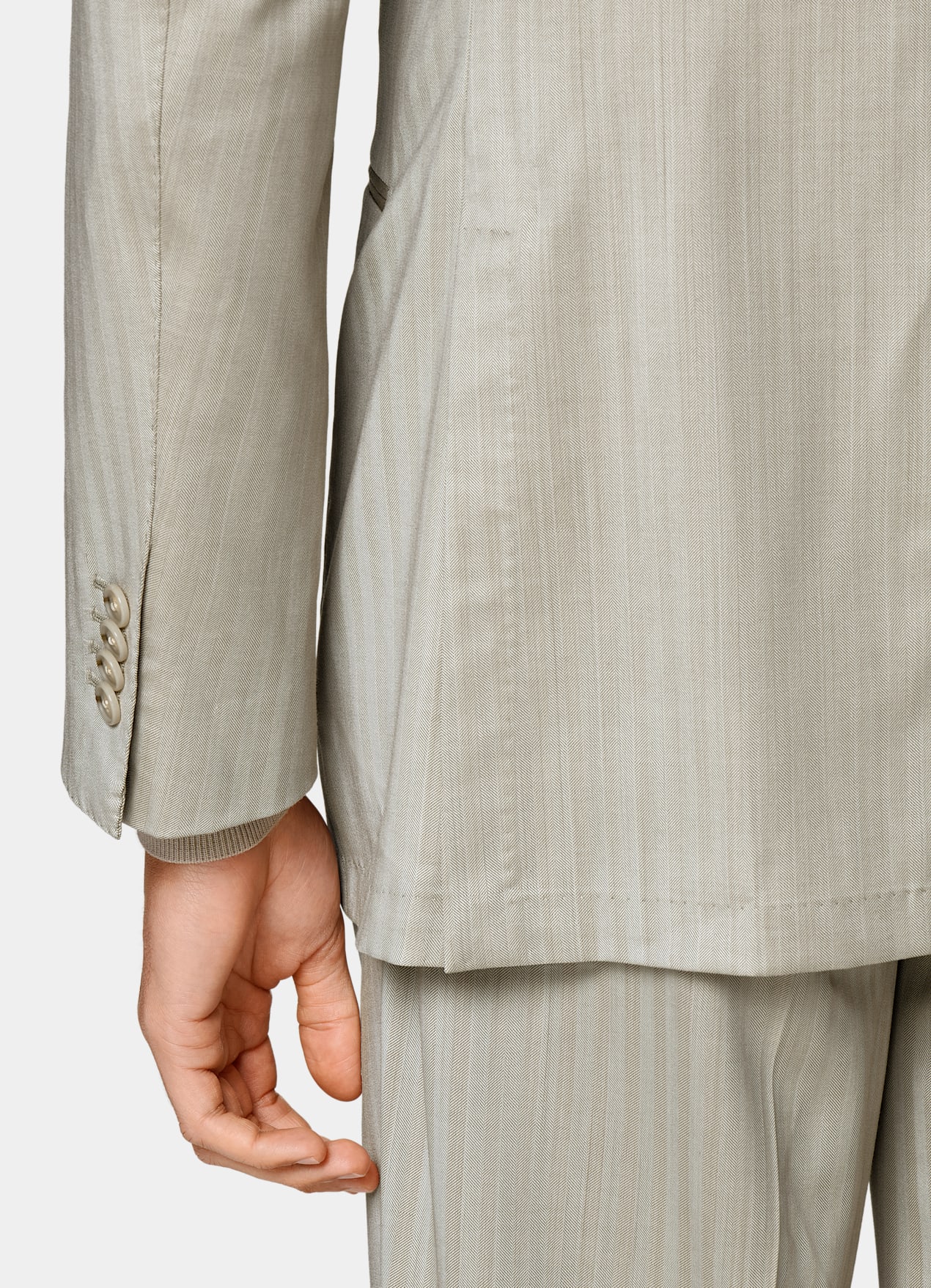 Costume Havana coupe Tailored sable à chevrons