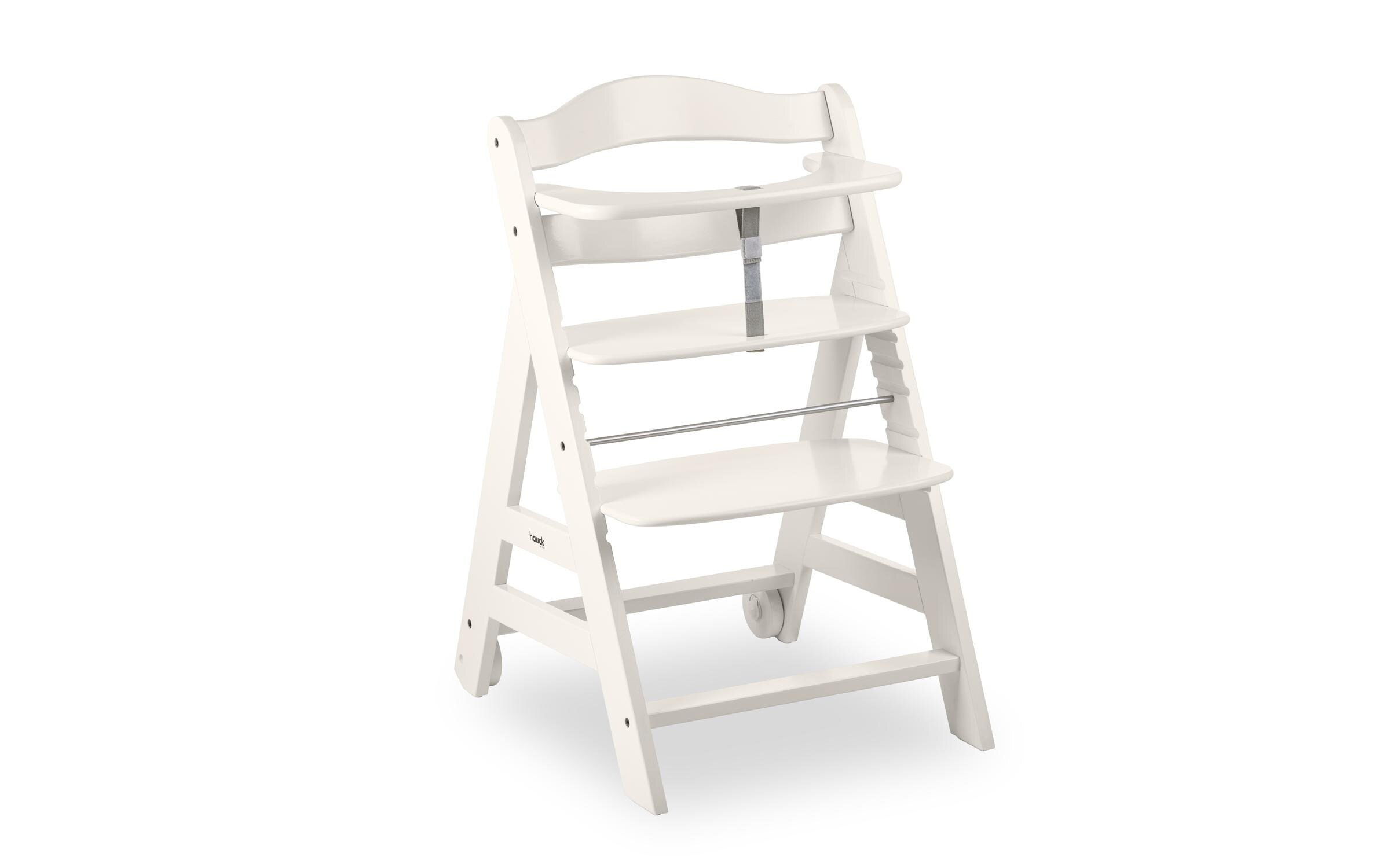 Treppenhochstuhl Beta+ White<br>Kippsicheres und mitwachsendes Holzhochstuhlset
