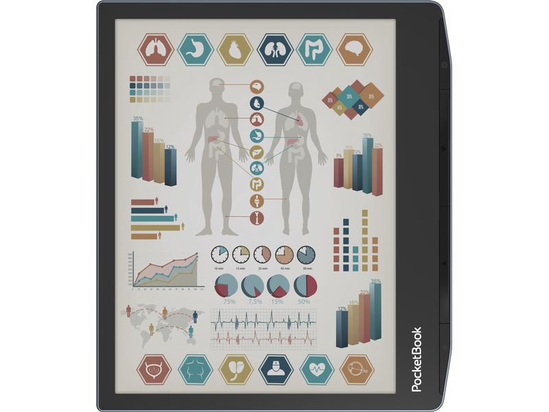 PocketBook E-Book Reader Era Color Stormy Sea Schlanker E-Book-Reader mit Farbdisplay und eingebauten Lautsprechern