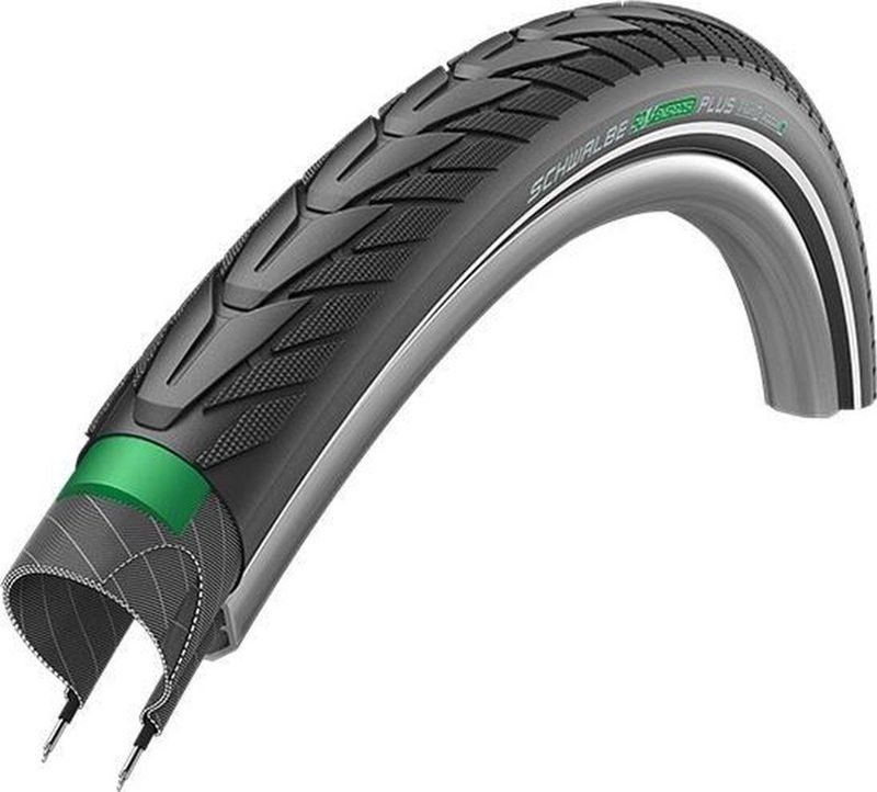 Schwalbe Buitenband - Energizer Plus - 28 inch x 1.75 - Zwart/coffee Reflecterend