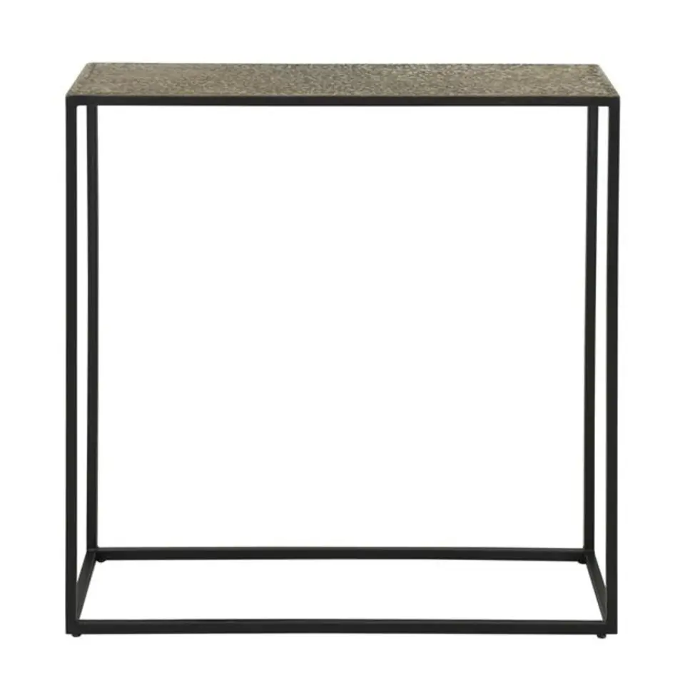 Industriële sidetable Lizzy metallic brons - 25x75x75 cm - Brons - Bronskleurig