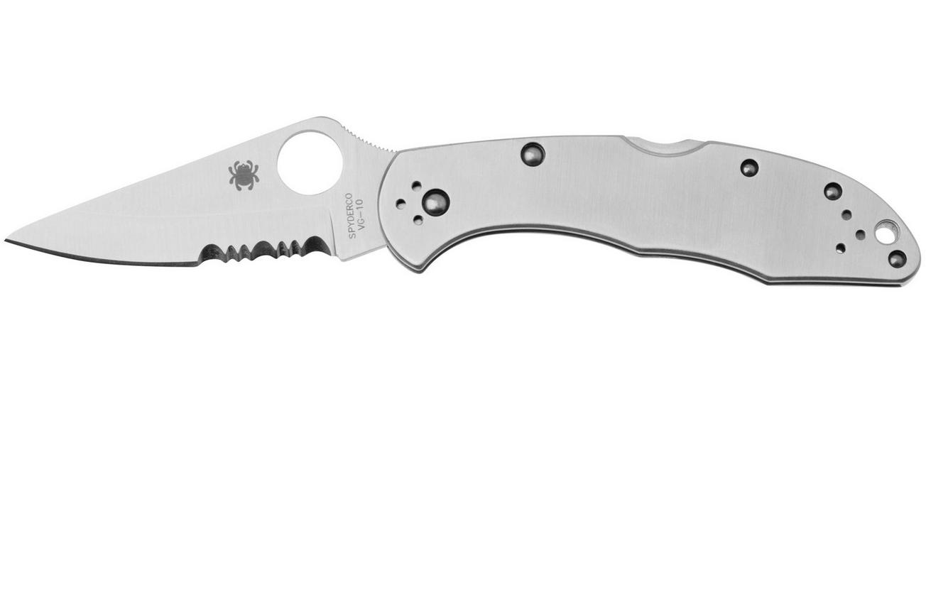 Spyderco Delica 4 Stainless Steel C11PS partly serrated zakmes
