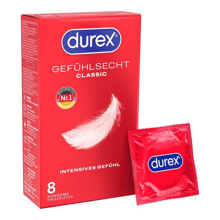 durex® Gefühlsecht Classic Kondome, 8 St