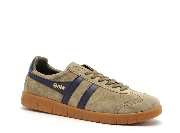 Gola basses homme hurricane suede kaki