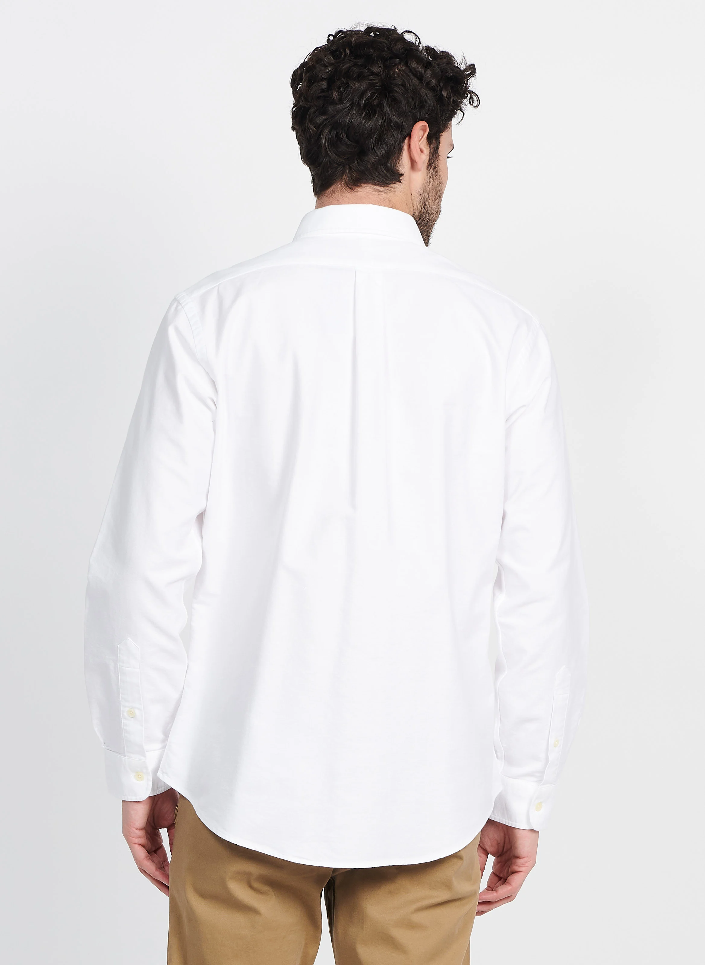 Chemise col américain en coton | Blanc