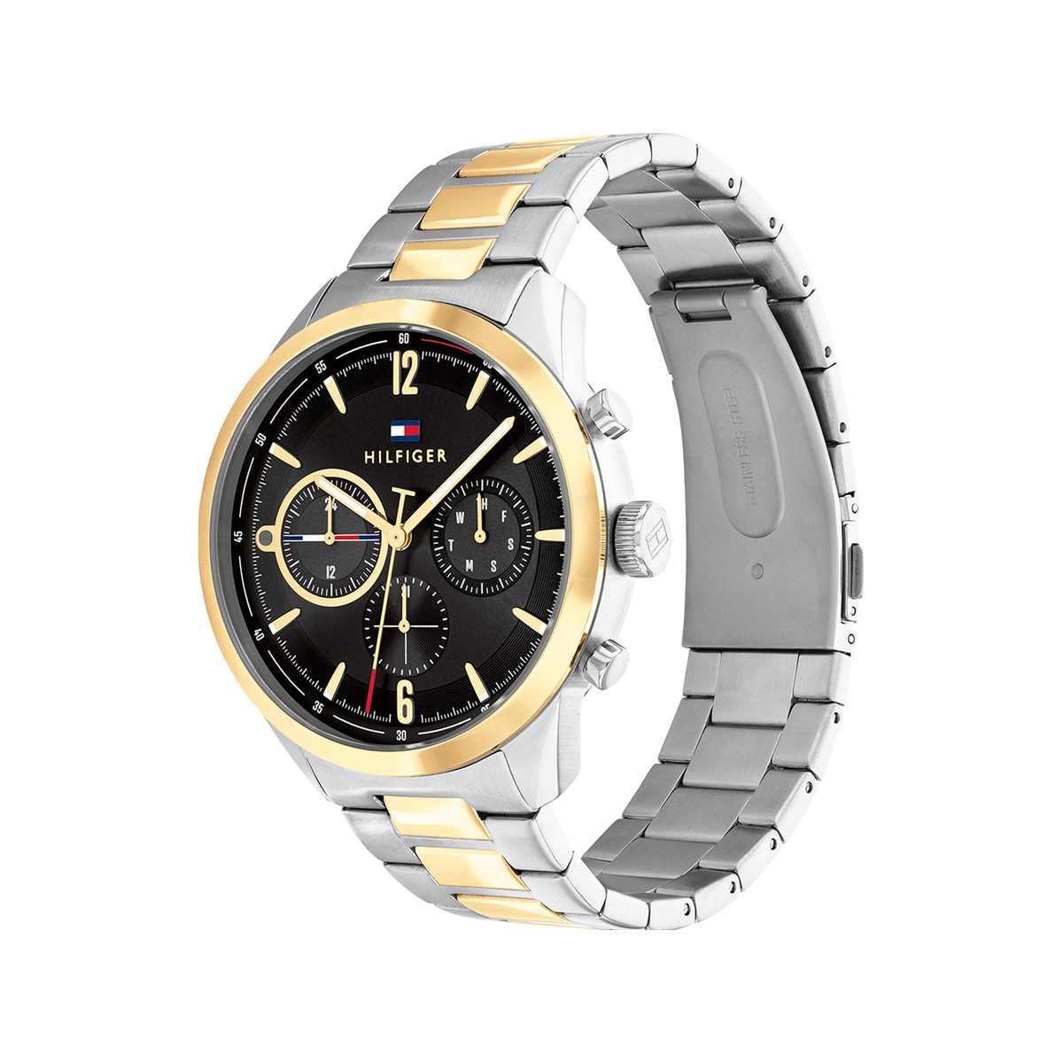 Montre Tommy Hilfiger homme acier bicolore jaune