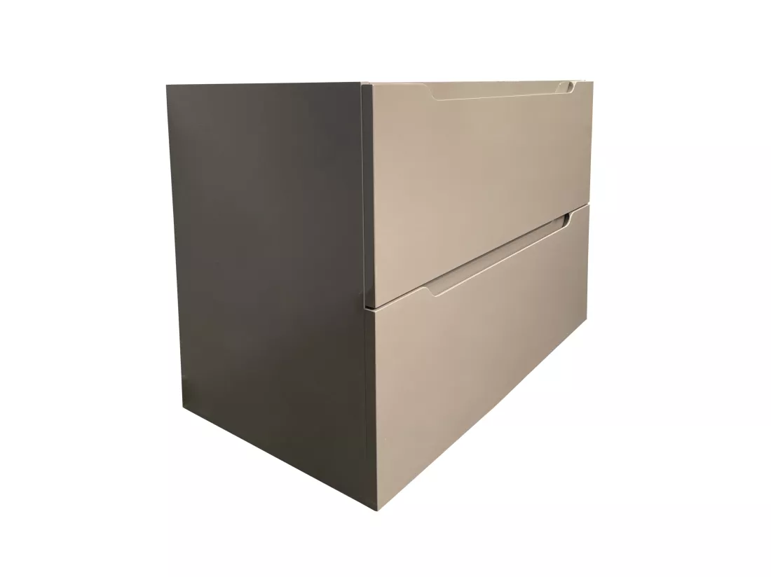 Meuble sous vasque suspendu - Taupe - 80 cm - STEFANIE