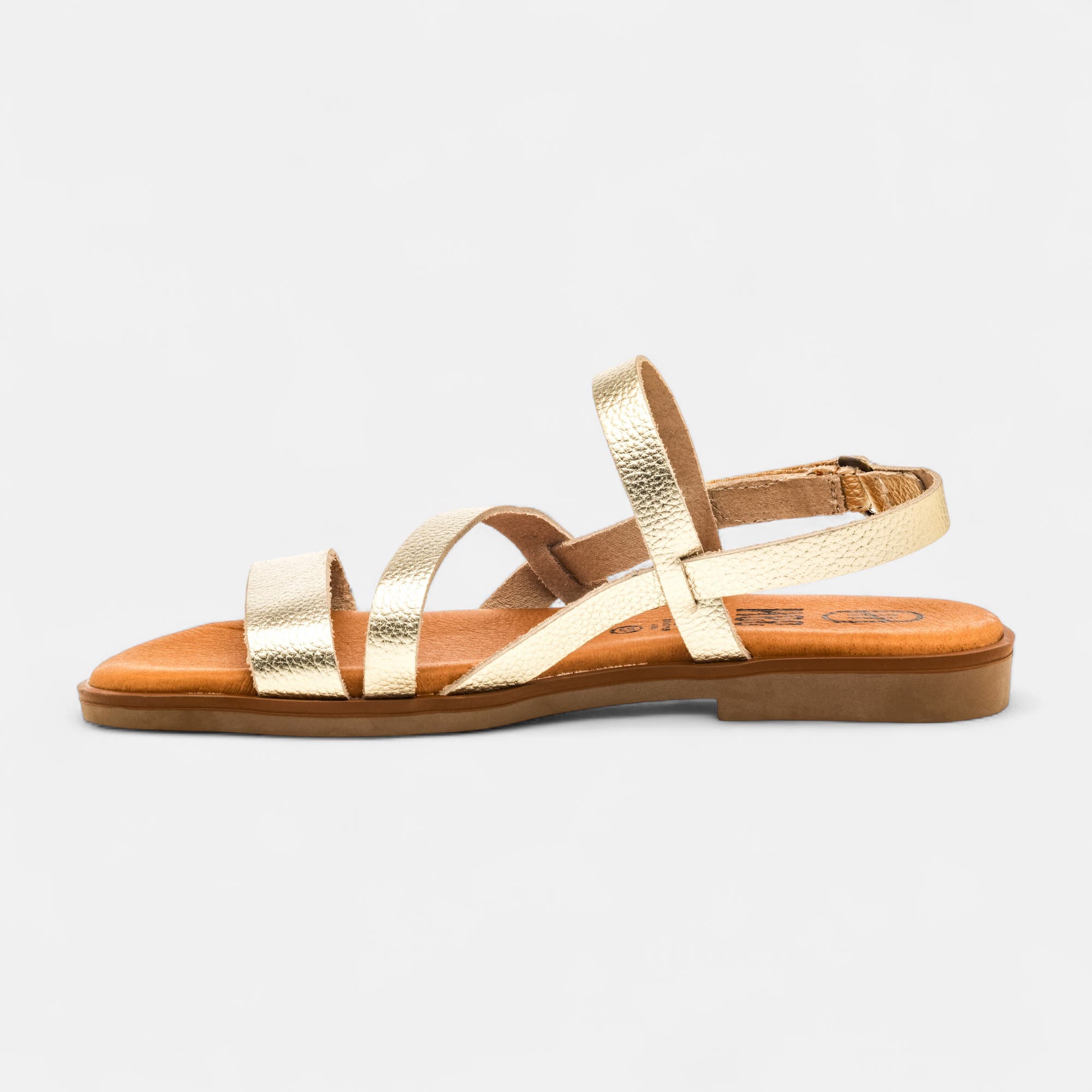 Nu-pieds Femme en cuir or