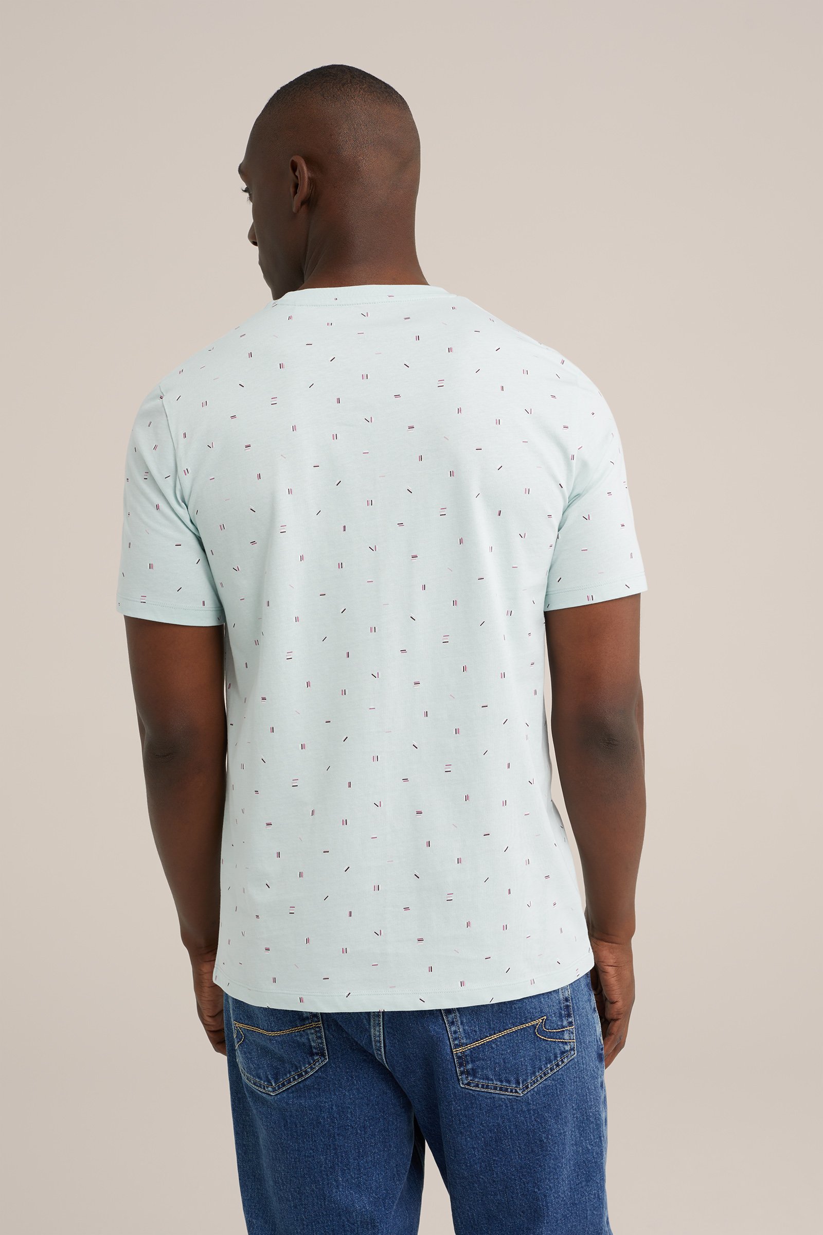 T-shirt met dessin WE Fashion Lichtblauw