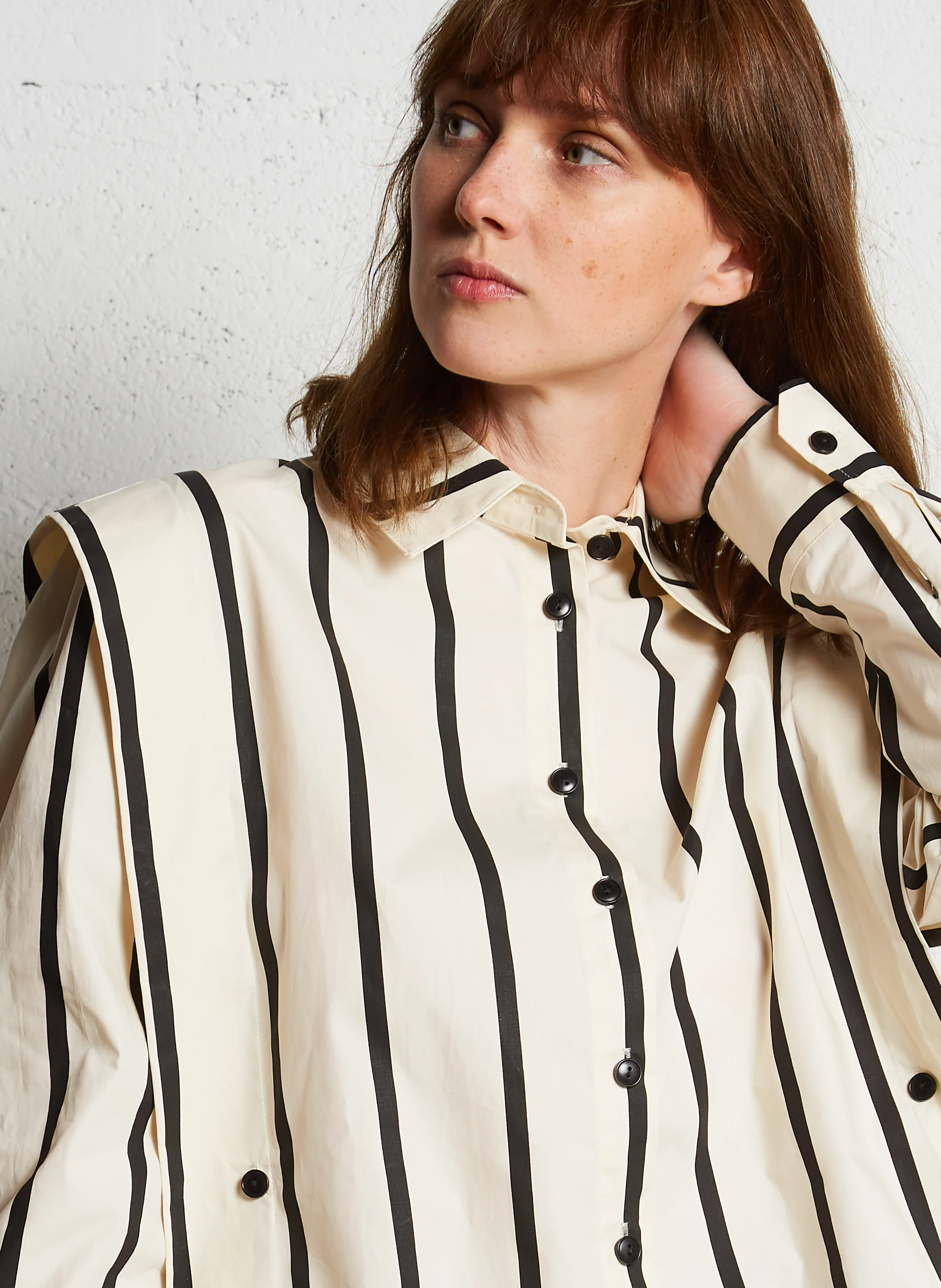 COOPER - Chemise à rayures en coton | Noir