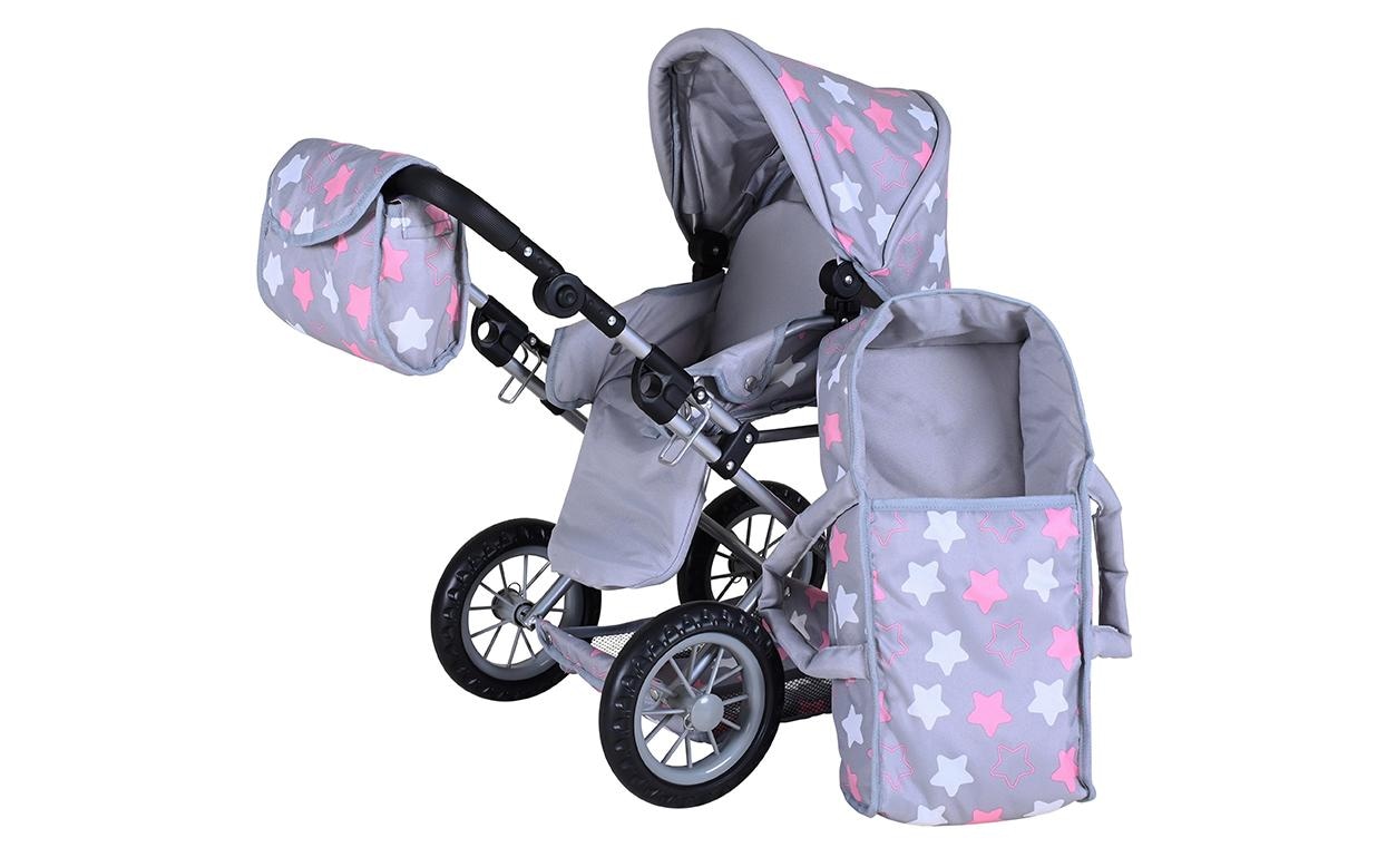 Knorrtoys® Puppenwagen »Ruby Star Grey Pink«