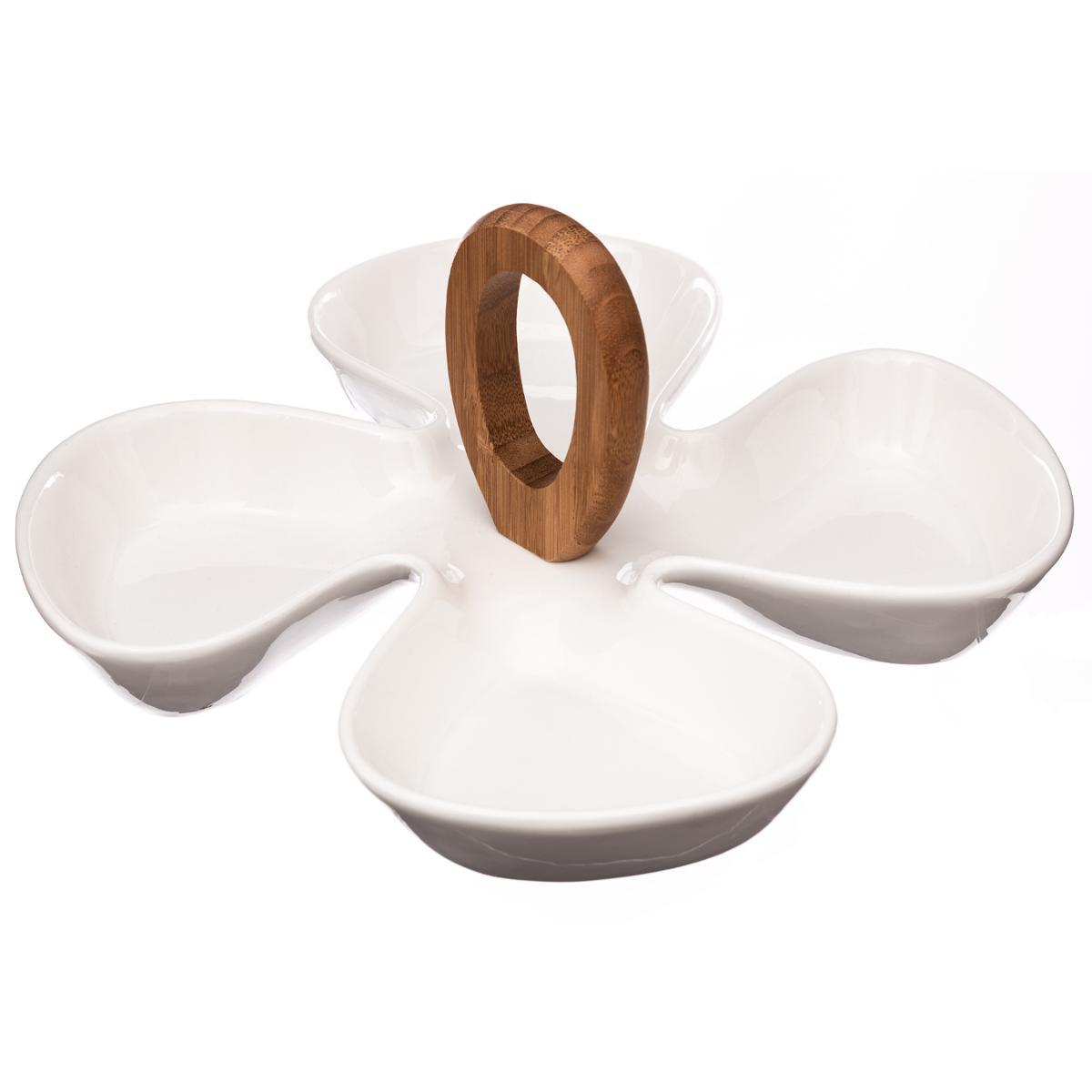 PLAT PRESENTATION BAMBOU CERAMIQUE 28X28CM