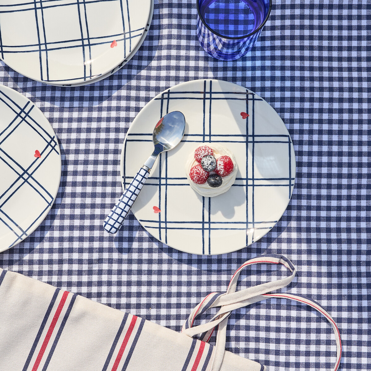 LA REDOUTE INTERIEURS<br>Conjunto de 4 pratos de sobremesa em porcelana Aline