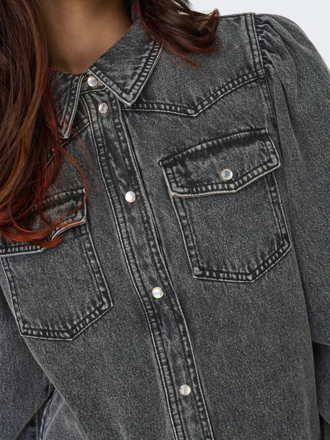ONLCOREY Jeanshemd Washed Black