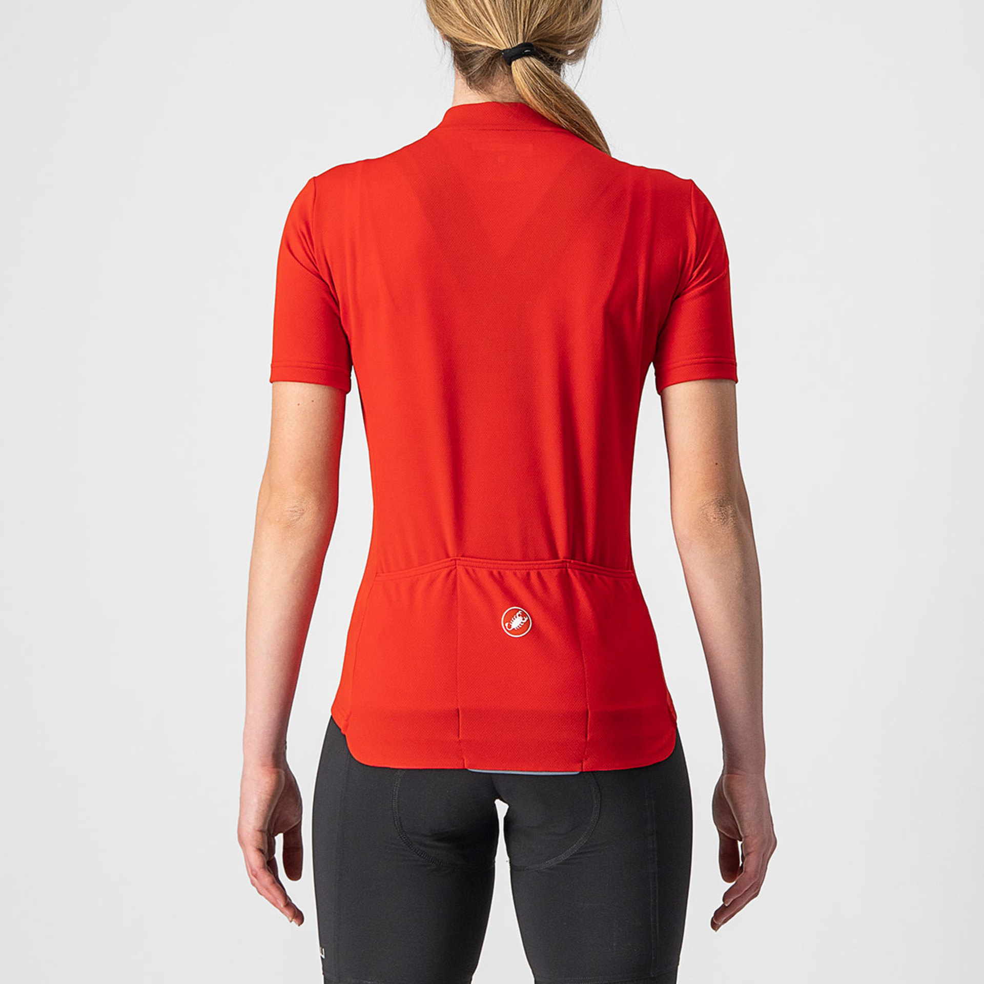 Castelli Anima 3 Fietsshirt Korte Mouwen Rood/Zwart Dames