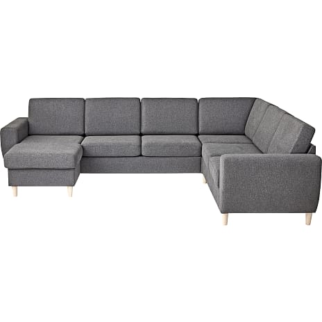 Rom Nordic vendbar hjørnesofa med chaiselong - antracit