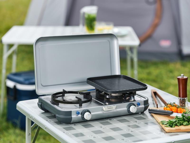 Campingaz Camping-Grill Kitchen 2 Grill & Go CV Campingkocher mit zwei Brennern