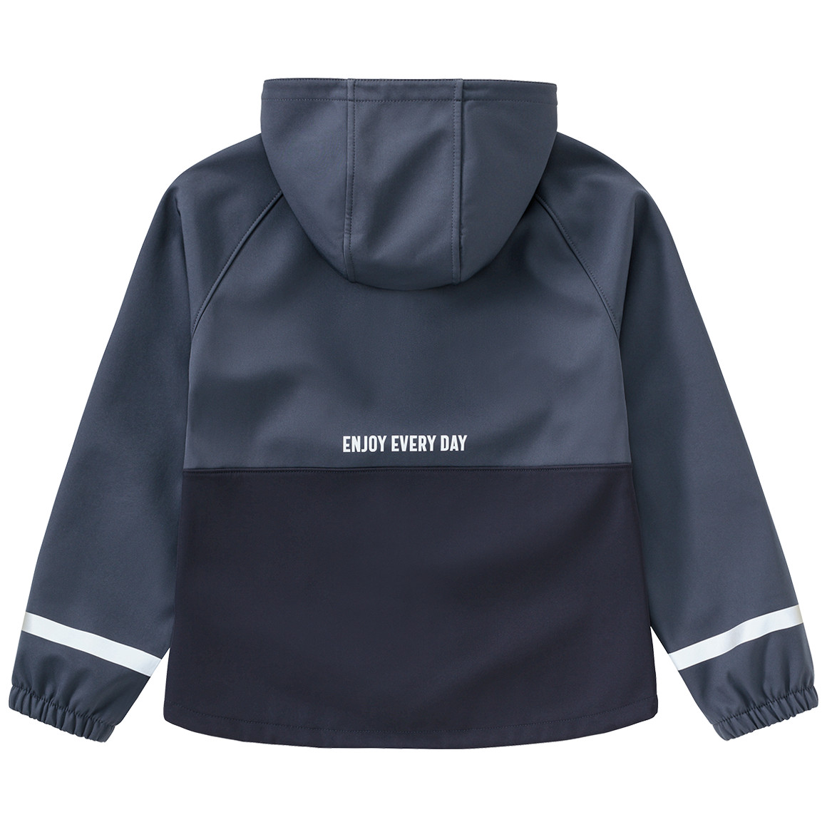 Yigga Kinder Softshelljacke mit Kapuze blaugrau