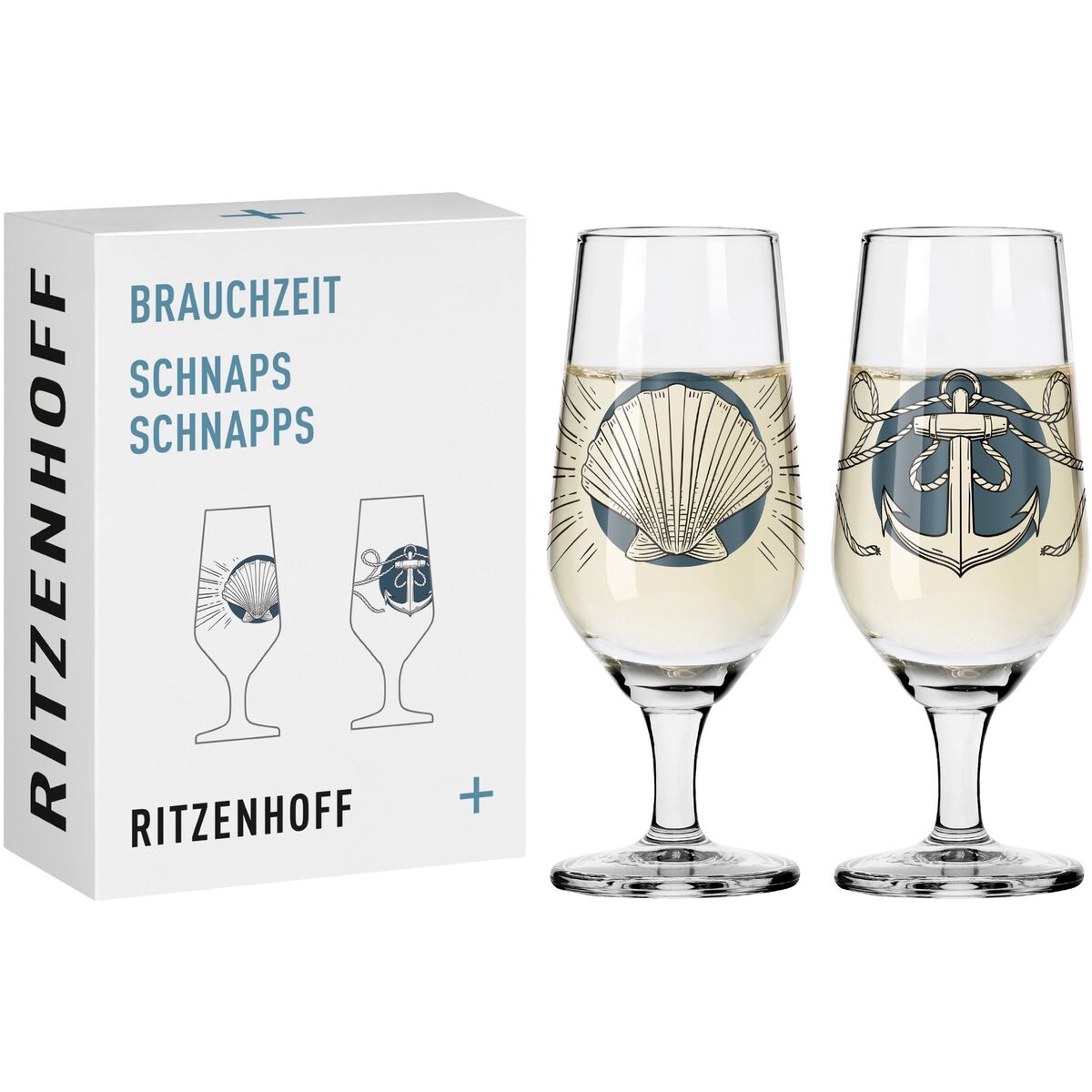Brauchzeit snapsglass 2-pakning, NO:1&2