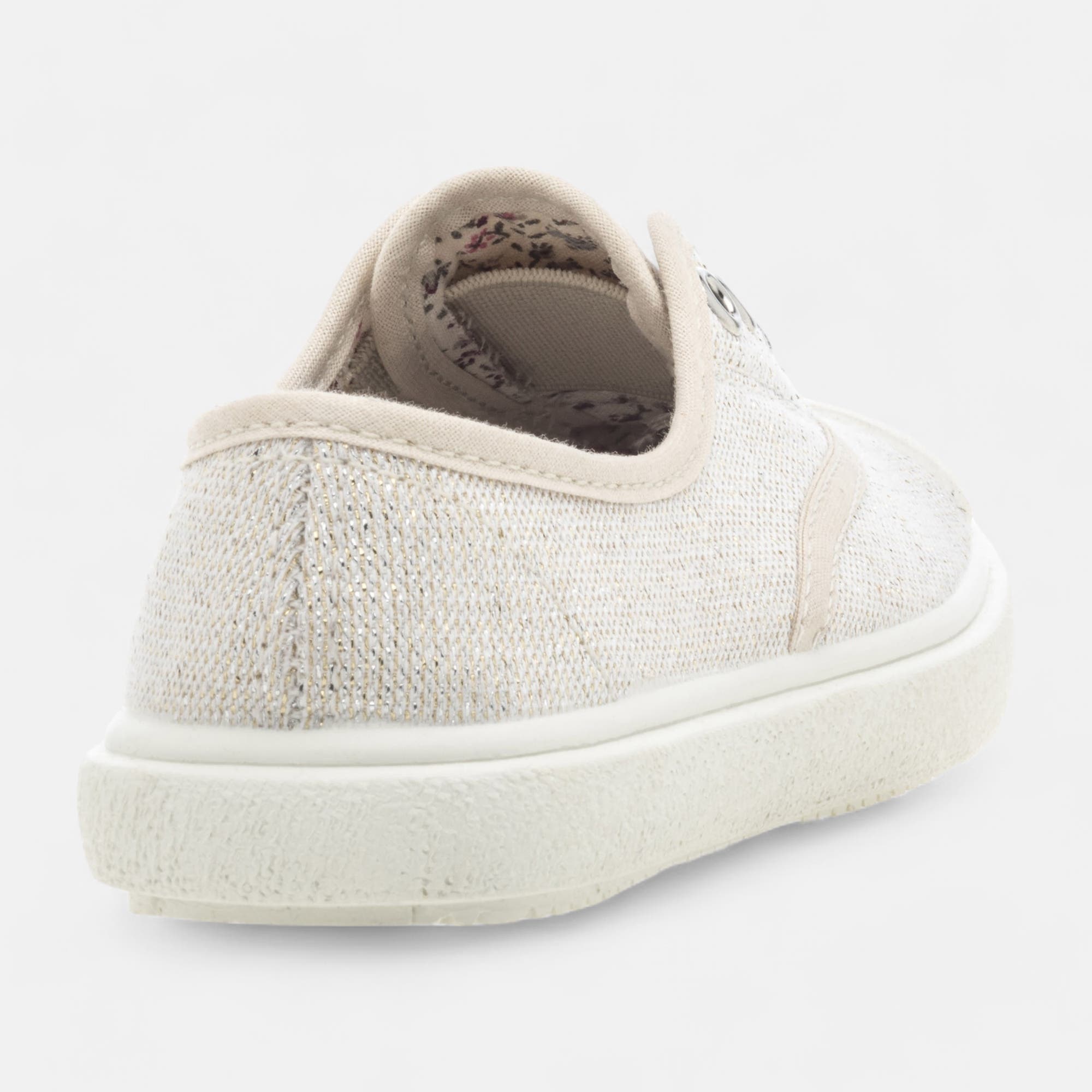 Baskets en toile Fille argent