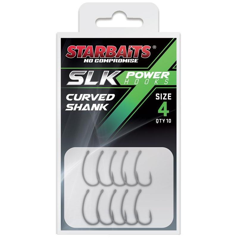 Hamecon Carpe Starbaits Power Hook Ptfe Coated Curved Shank - Par 10