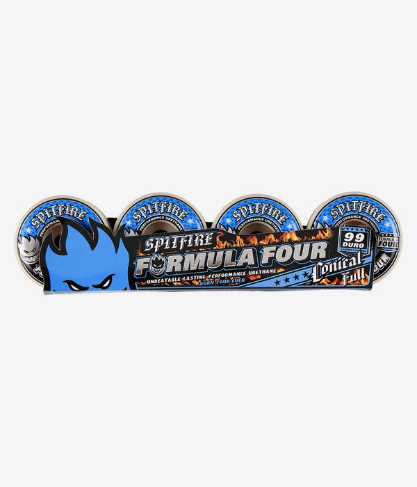 Spitfire Formula Four Conical Full Rollen (white blue) 56mm 99A 4er Pack