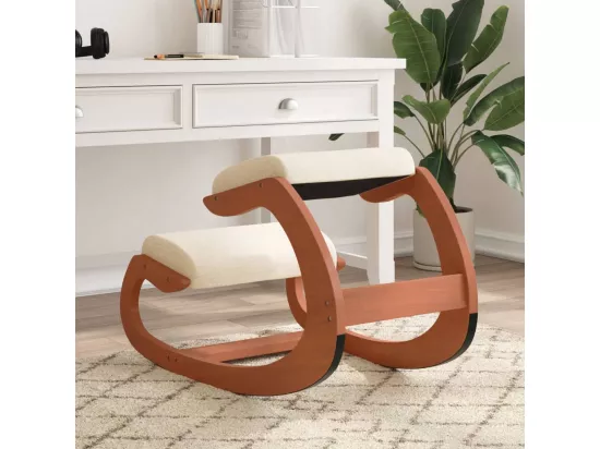 Chaise assis-genoux crème 55x84x55 contreplaqué de bouleau