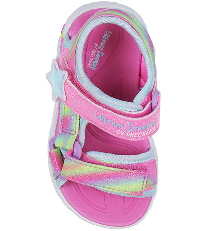 Skechers Sandalen m. Lichter - Dreamy Einhörner - Pink/Multi
