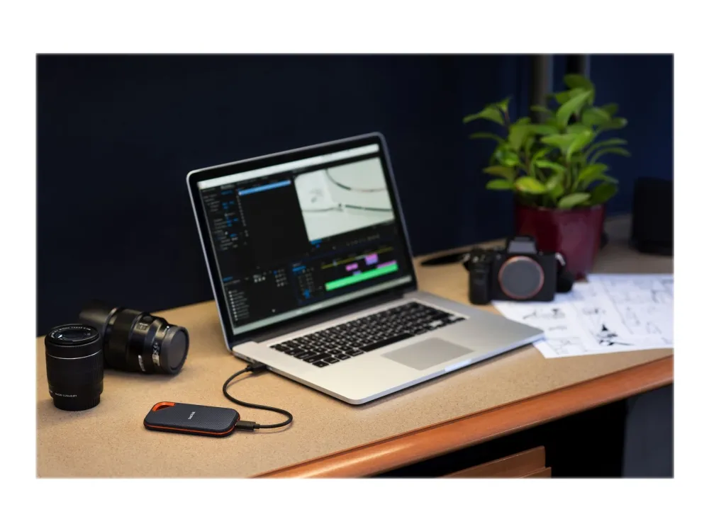 SanDisk Extreme PRO Portable - SSD - krypteret - 2 TB - ekstern (bærbar) - USB 3.2 Gen 2x2 - 256-bit AES - for Intel Next Unit of Computing 13 Pro Kit - NUC13ANHi5