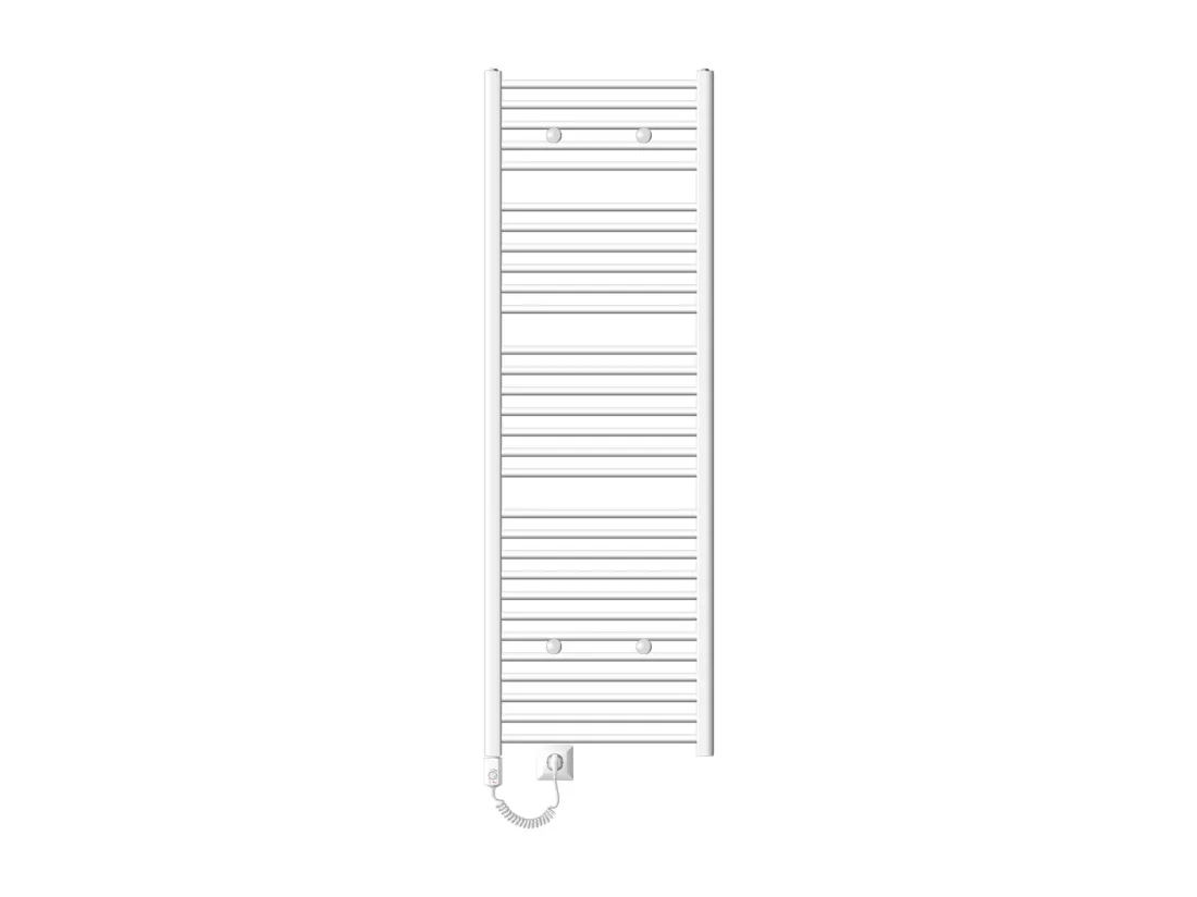 Radiateur avec Elément Chauffant Electrique 900W, 600 x 1800 mm, Blanc, Connexion Latéral