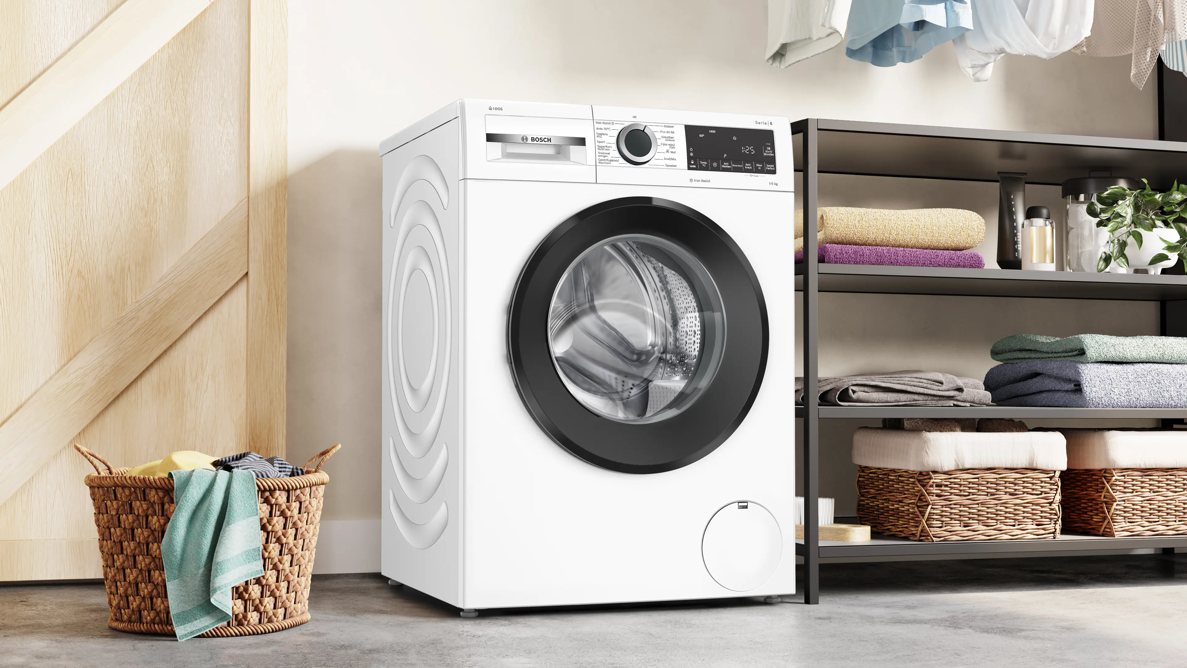 Serie 6 Wasmachine, voorlader 9 kg max. 1400 rpm